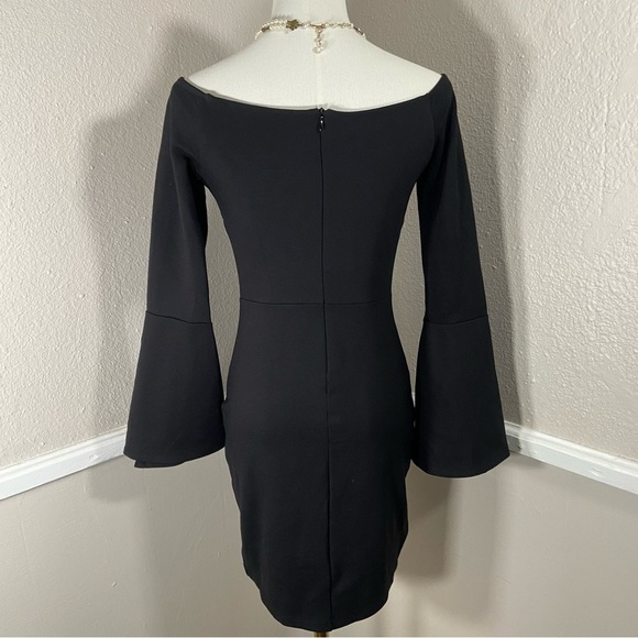 Lulus Bell Sleeve Mini Dress Black Size Small - Picture 4 of 9